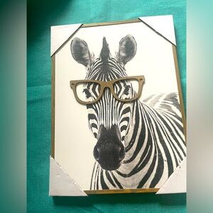 Zebra wearing glasses